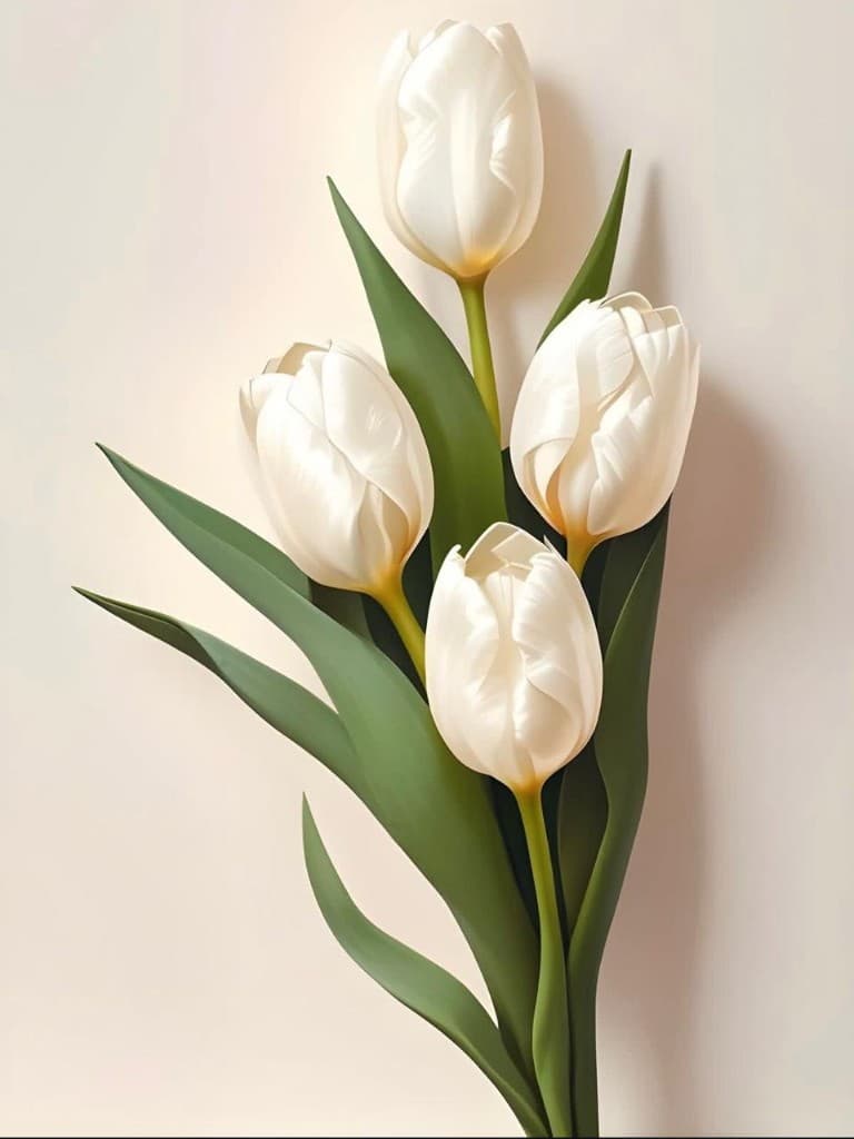 Elegant white tulip arrangement